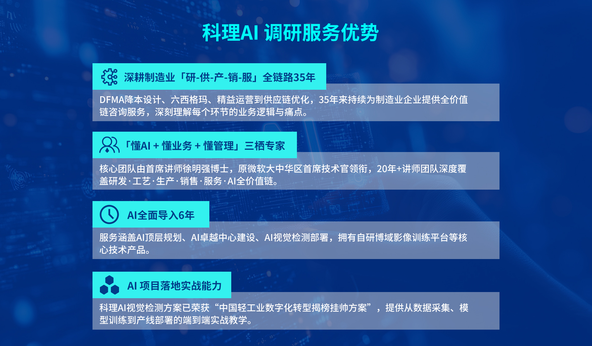 科理AI调研服务优势: